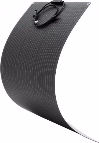 Pannello Solare Monocristallino Semi-Flessibile VEVOR da 100 W, Caricabatterie Mono Off-Grid ad Alta Efficienza con Uscita MC4 e Impermeabilità IP67, Colore Nero