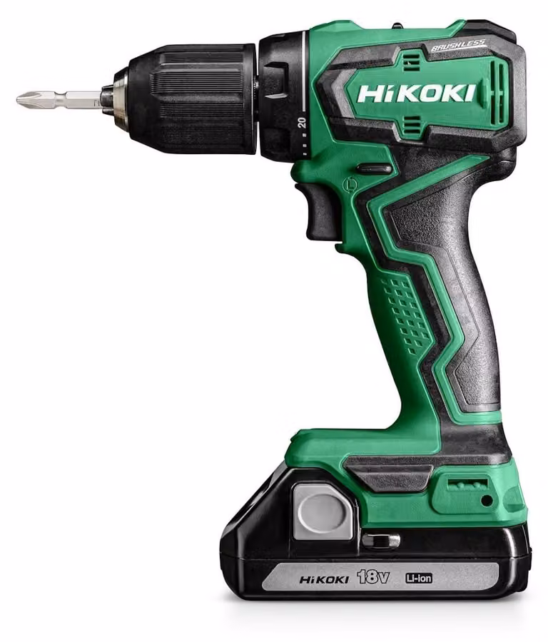 HiKOKI DS18 DDWRZ trapano avvitatore a batteria 18 V 55 Nm brushless + 2x batteria ricaricabile 2,0 Ah + caricabatterie + custodia