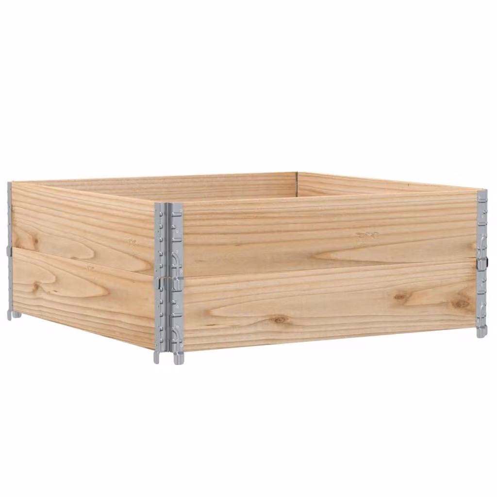Paretali per Pallet 2 pz 100x100 cm in Legno Massello di Pino
