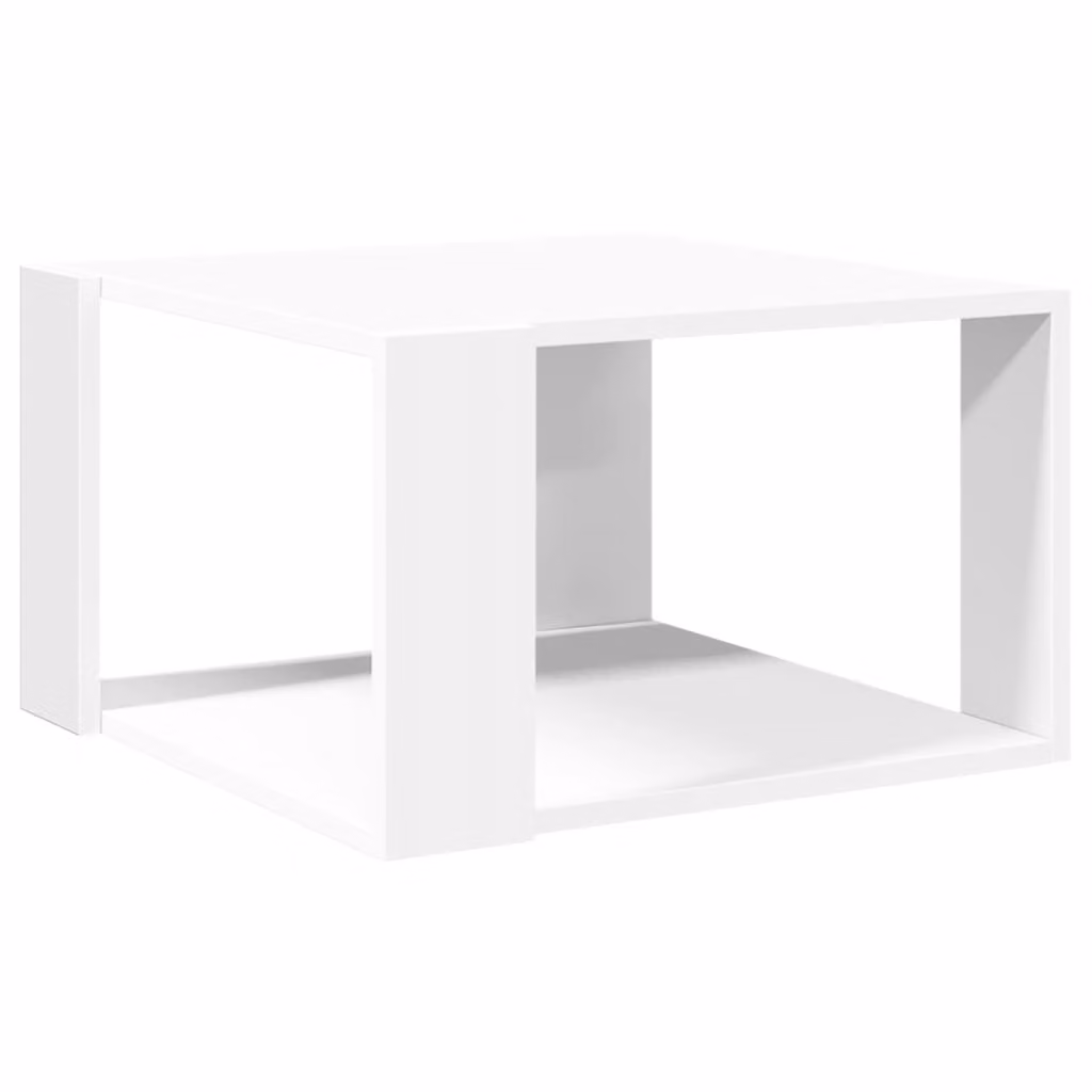 Tavolino da caffè bianco 51,5x51,5x30 cm in legno ingegnerizzato