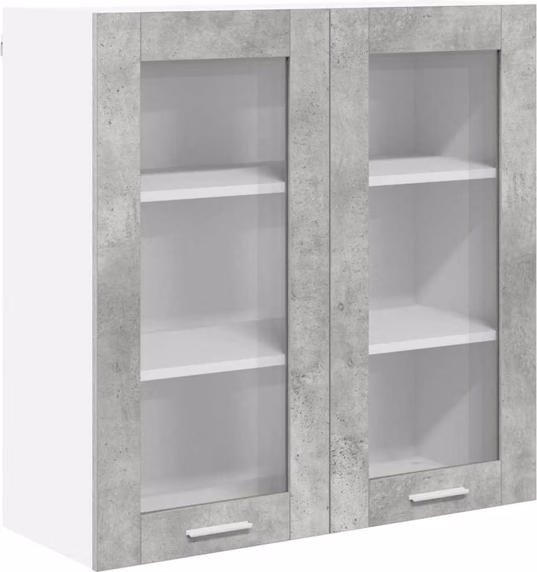 Armadio pensile con porta Grigio cemento 80 x 31 x 80 cm