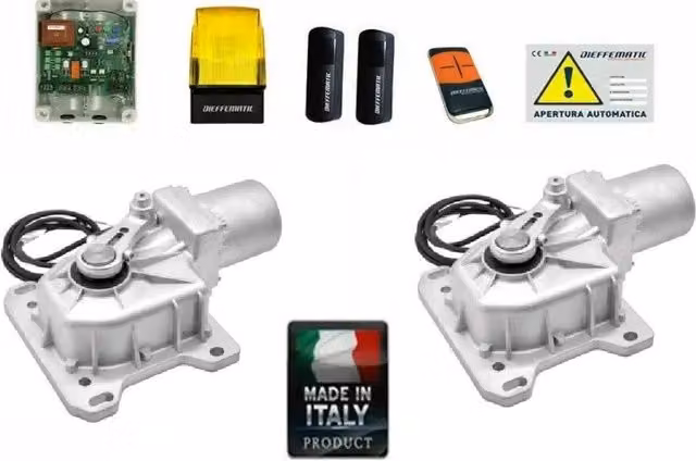 KIT CROMO CANCELLO 2 ANTE BATTENTI INTERRATI 230V COMPATIBILE CON PROTECO SHARK