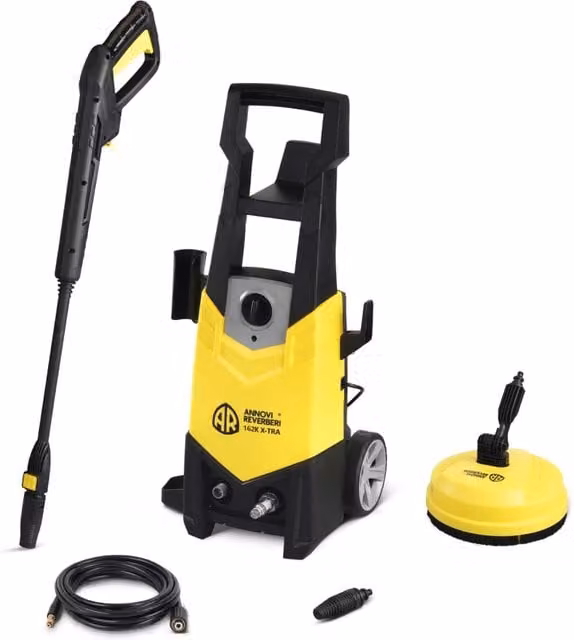 Annovi Reverberi Idropulitrice AR 162K X-TRA ad Alta Pressione Gialla per Auto ed Esterni Casa (160 bar, 480 l/h, 2000 W)