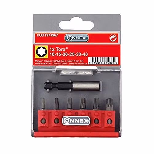 Set inserti TX 6 pz. + supporto magnetico
