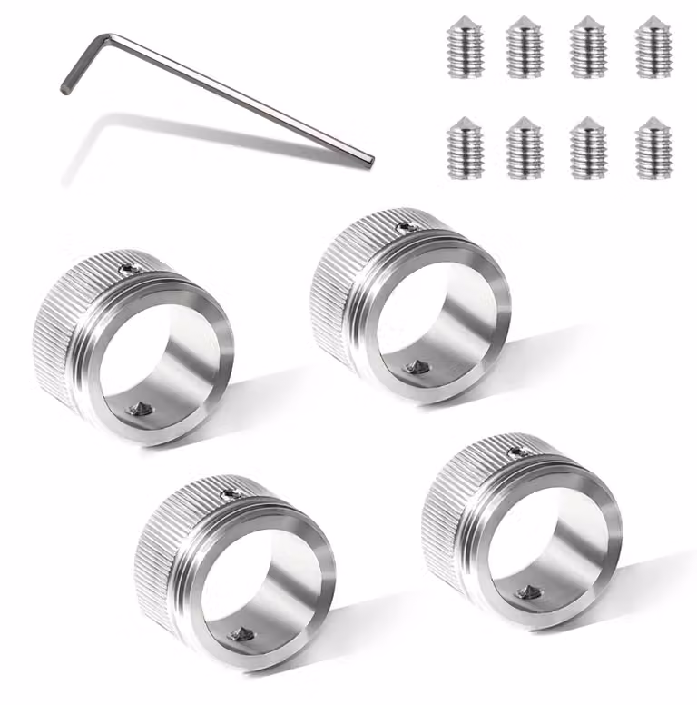 Set di adattatori per termostati di radiatori, filettatura M30x1,5, in acciaio inossidabile