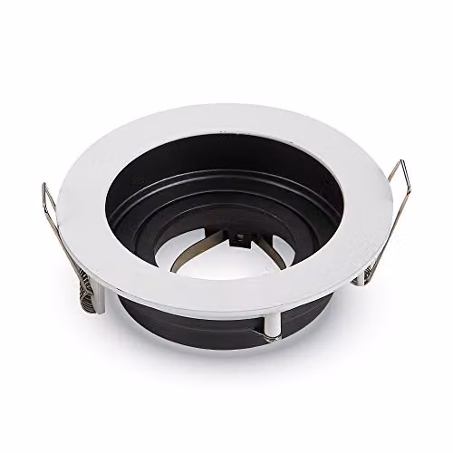 Portafaretto LED da Incasso Rotondo GU10 e GU5.3 (MR16) Colore Bianco Orientabile