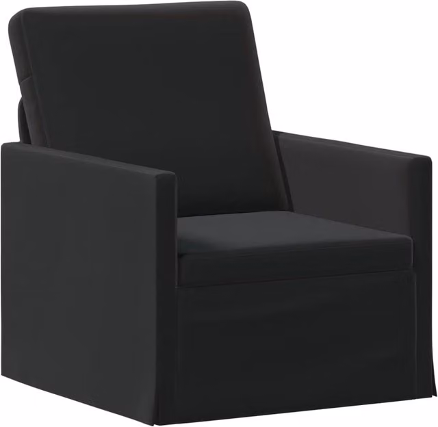 Divano Singolo Moderno vidaXL in Velluto Nero L: 70 cm, P: 81 cm, H: 82 cm