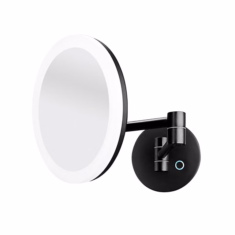 Specchi Nimco - Specchio cosmetico a parete con illuminazione LED, nero ZK 20265-90
