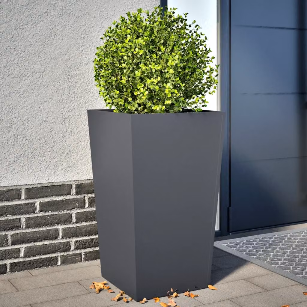 Set di 2 fioriere da giardino vidaXL in acciaio color antracite L/P/H: 45 x 45 x 75 cm – 1