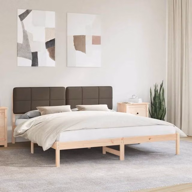 Letto con Testiera Rivestita-Struttura Letto con Testiera Talpa 180 x 200 cm Pino massello 266394