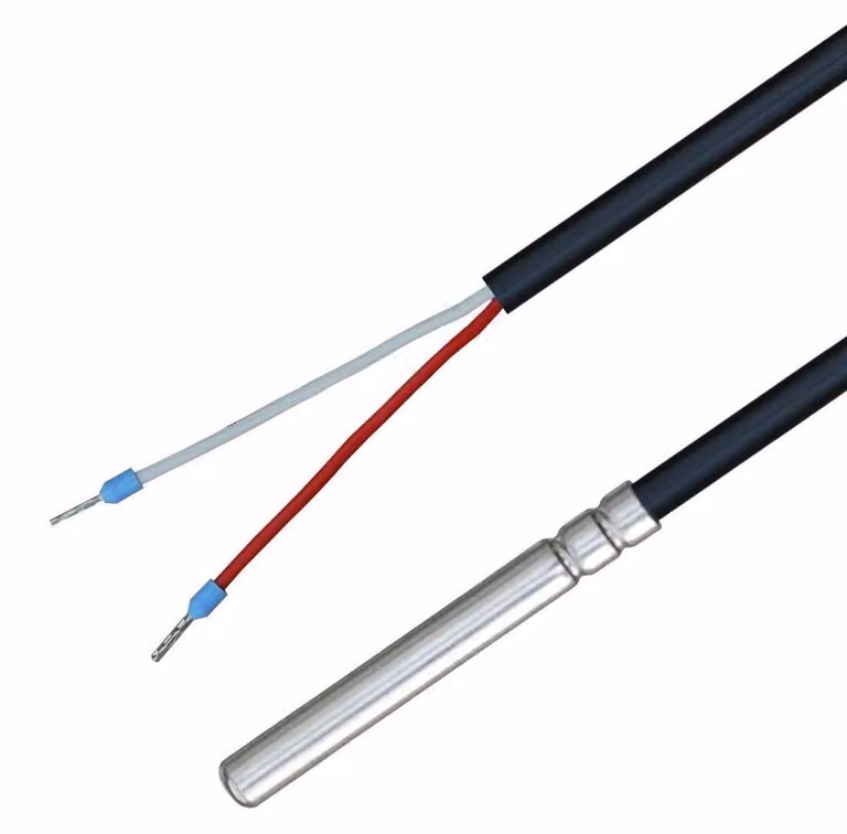Sensore di temperatura KTY81-210 con tubo in PVC, resistente fino a 105 °C