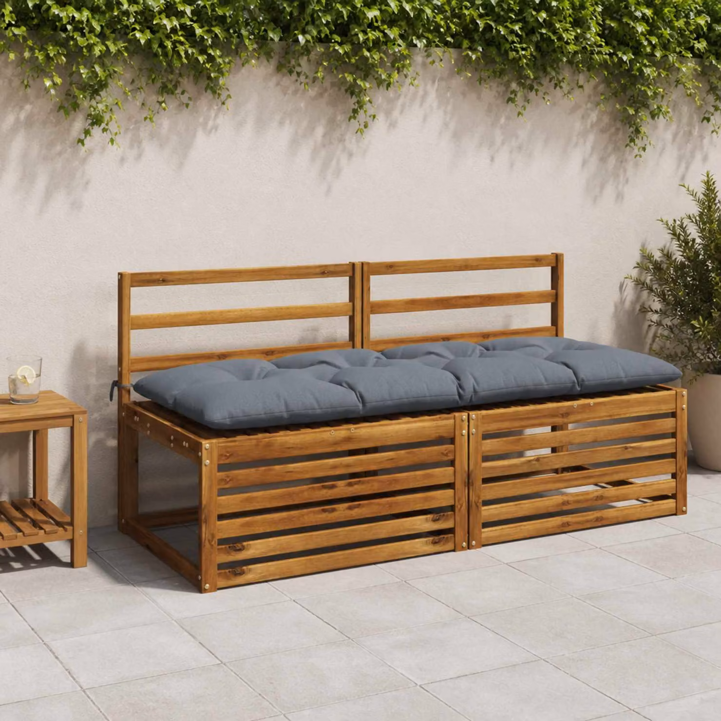 vidaXL Cuscini per Panchina VIANEN 2 pz 100% Poliestere Blu