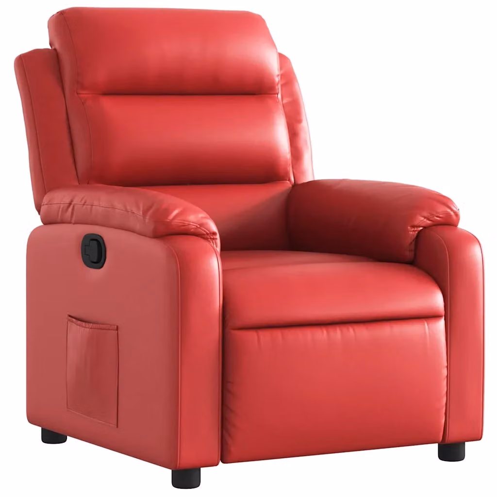 Poltrona reclinabile relax rossa in similpelle vidaXL – 2