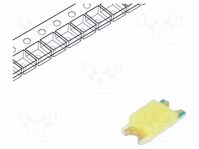 5 LED, 20mA, 400÷950 mcd, SMD, bianco freddo, 140°, 1206, 2,7÷3,5V, RF-WNS150DS-DD, diodi LED