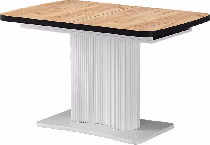 Tavolo da pranzo allungabile Vicco Fenaro Rovere dorato/Bianco 120-160 x 80 cm Allungabile, Model 58007