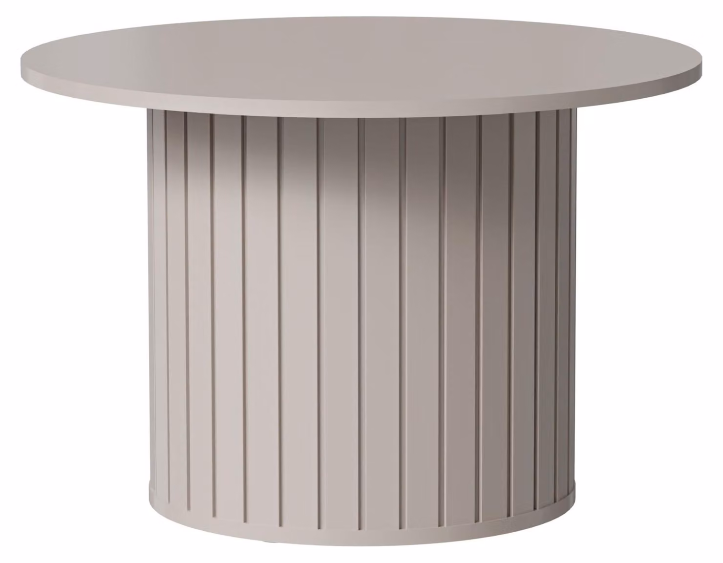Selsey Zante - Tavolino rotondo con gambe a colonna, color grigio-beige, 70 cm