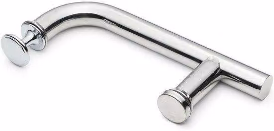 Maniglia per cabina doccia - Acciaio inossidabile cromato - Distanza 145 mm - Argento