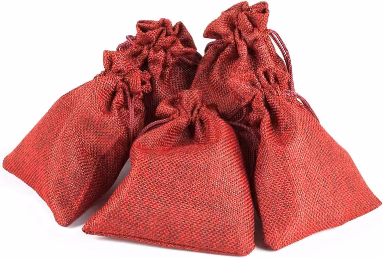 Calendario dell'Avvento da riempire - 24 sacchetti di juta - Sacchetti regalo rossi - Sacchetti di stoffa - Calendario di Natale - Kit per attività creative