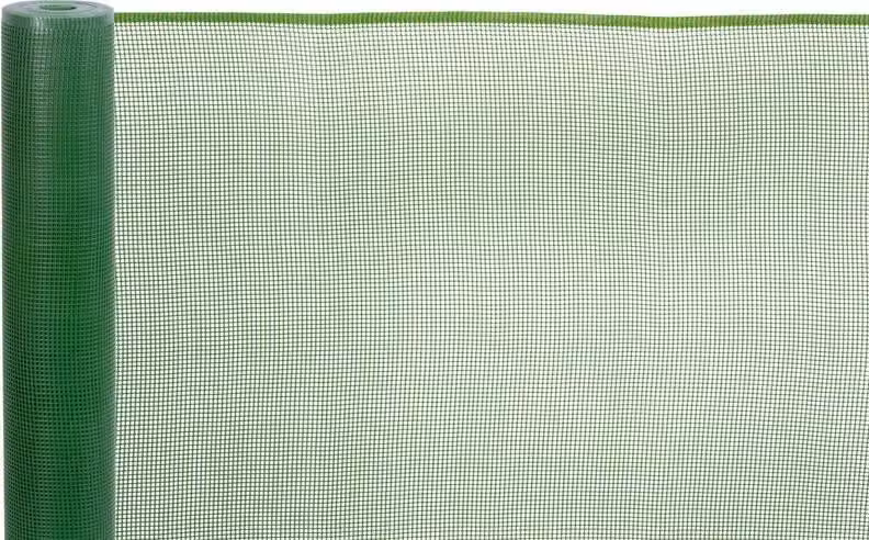 Rete ECONOMY 1, 1000/05x05 mm, maglia quadrata, 300g/m2, verde, interamente in plastica, confezione da 10 m