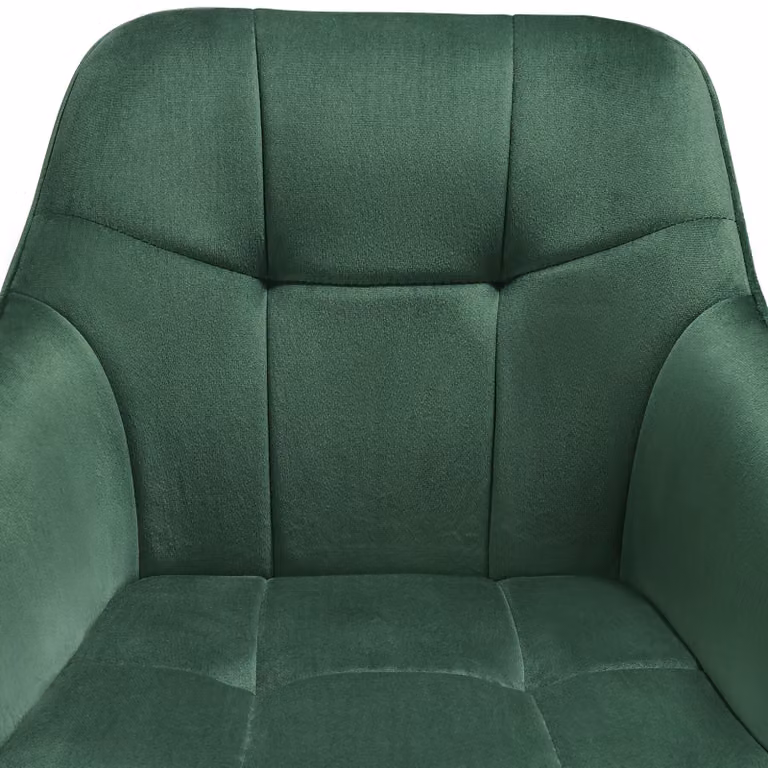 Set di 2 sedie Marilyn TecTake GmbH in velluto trapuntato, colore verde scuro e oro