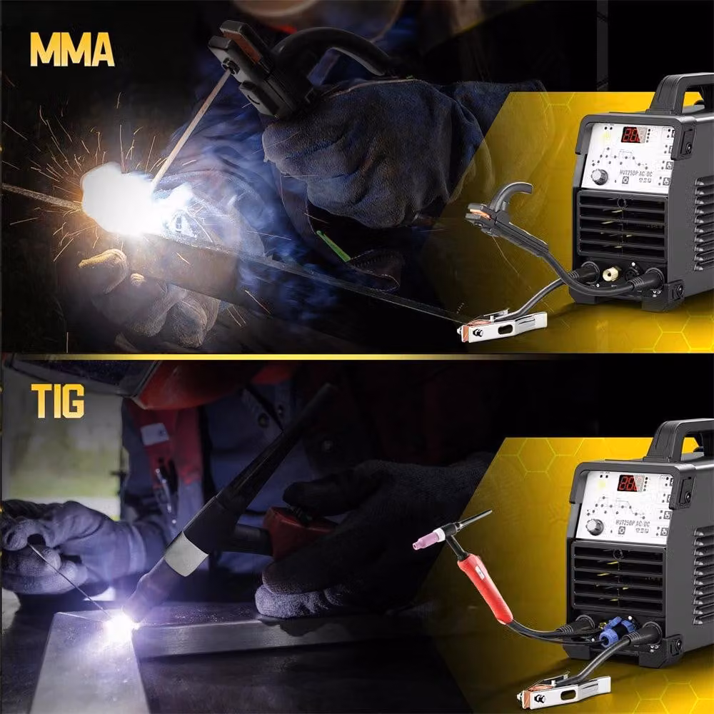 Saldatrice TIG, sistema di saldatura MMA e saldatrice AC/DC - Potenza di uscita 200A, con pedale e elettrodo di tungsteno