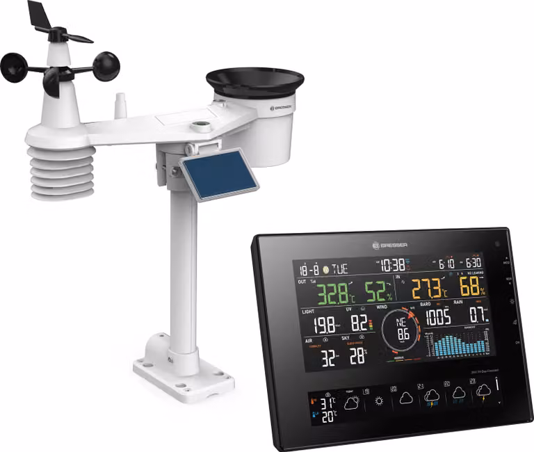 Stazione meteorologica wireless Bresser 4CAST CV Profi, con sensore solare 7 in 1 e connessione WLAN