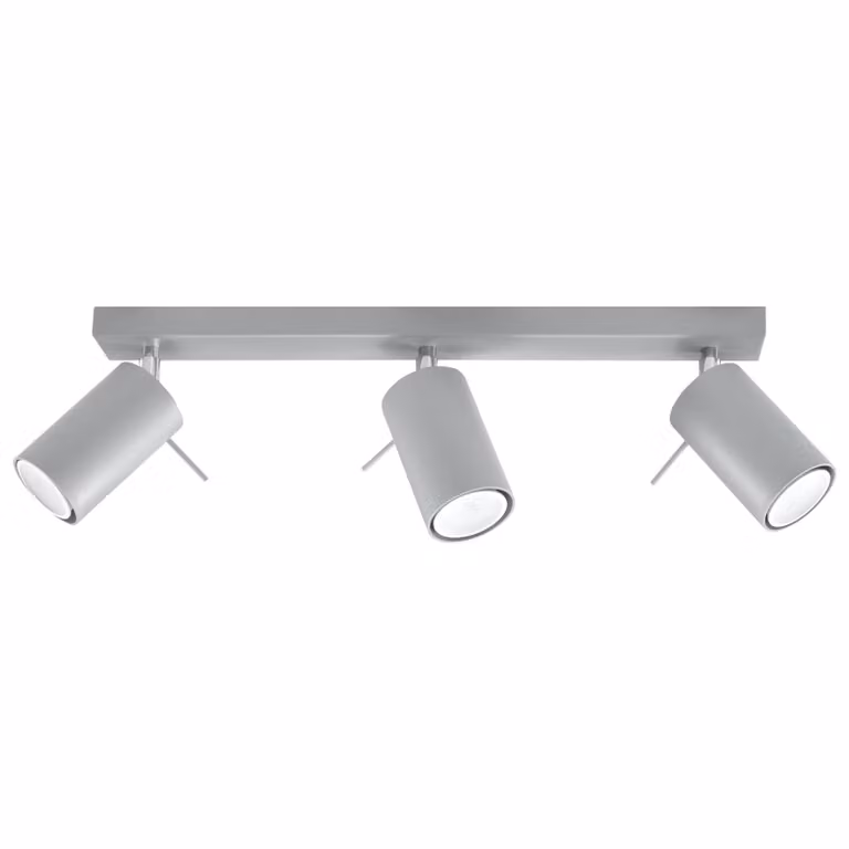 Lampada da soffitto RING 3 grigio 3xGU10 10W acciaio 16x6x45cm Sollux Lighting