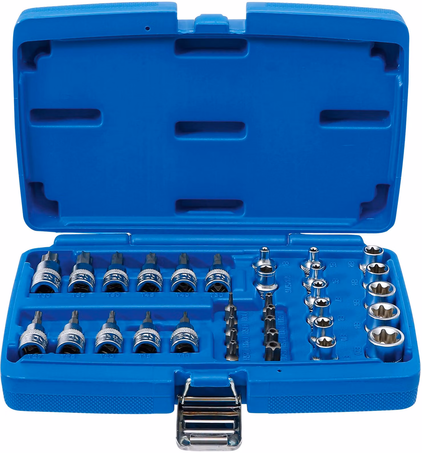 Set di punte e bussole BGS da 10 mm (3/8") con profilo a T (per Torx) 34 pezzi - 5021