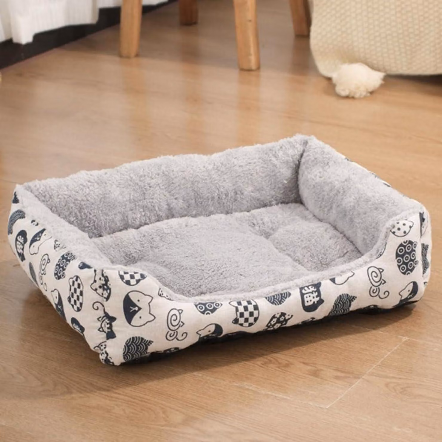 Cuccia per cani XL (70x55 cm), lavabile, con imbottitura morbida e pelosa, antiscivolo, ideale per cani di grossa taglia e gatti