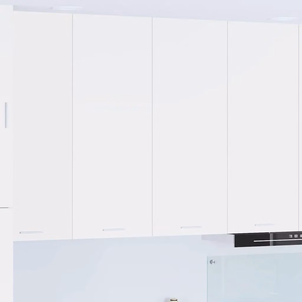 Armadio pensile da cucina moderno vidaXL Bianco con ante a battente e ripiani interni in MDF L 80 x P 31 x H 100 cm