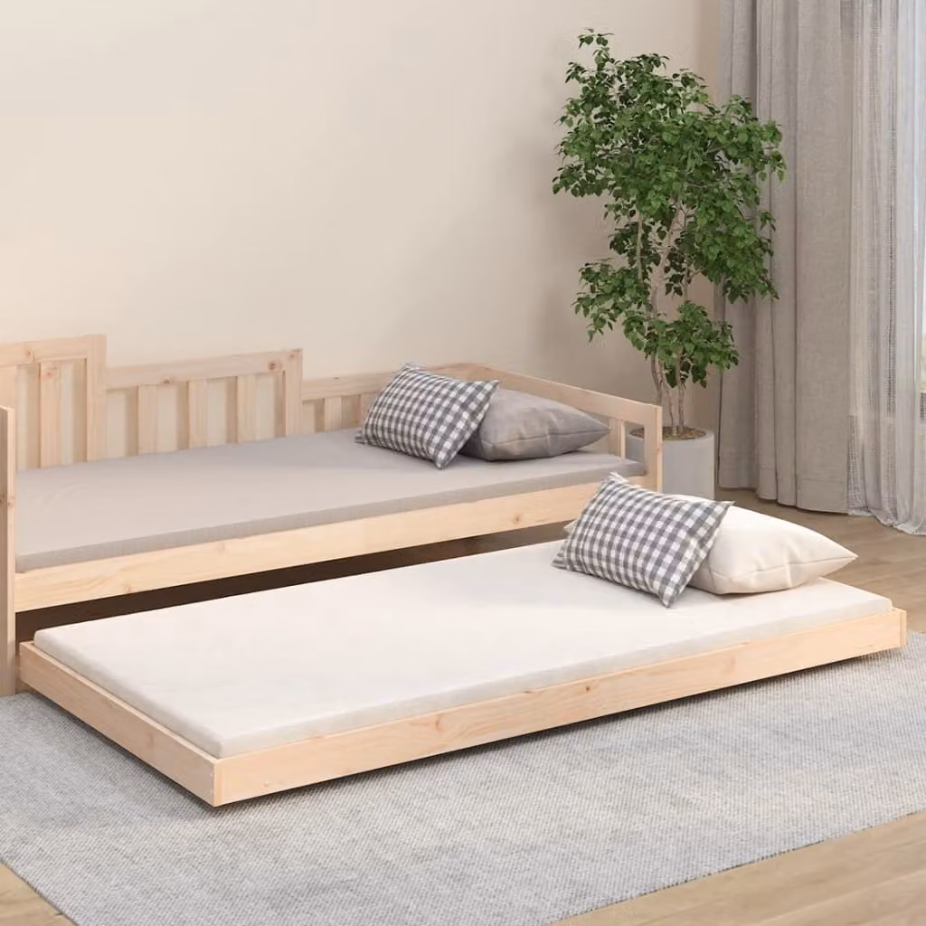 The Living Store Letto in legno massiccio 80x200 cm pino