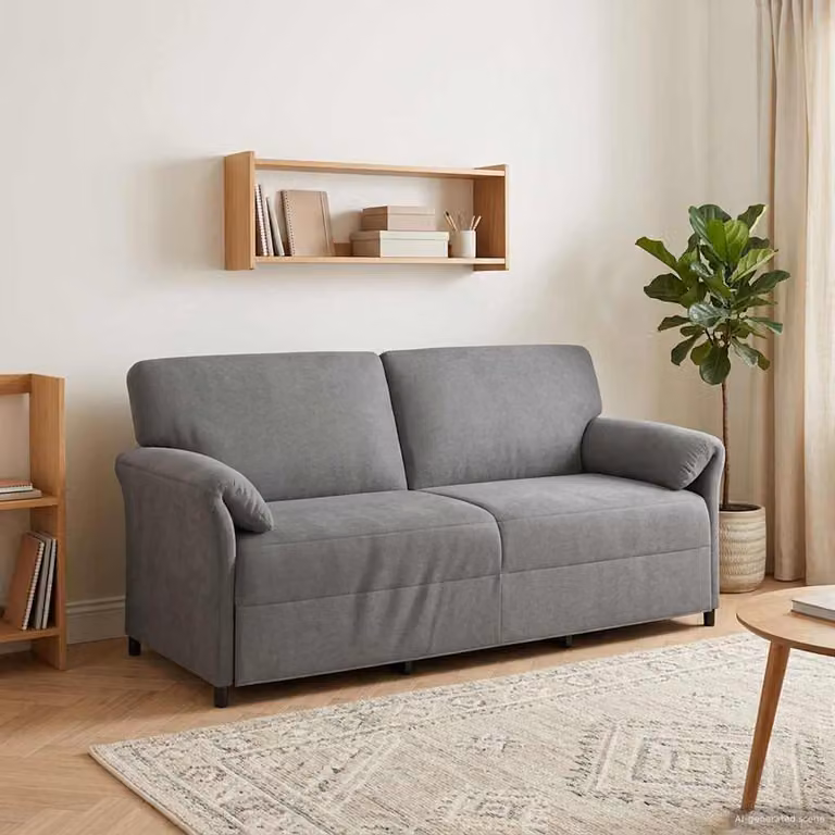 vidaXL Divano Moderno a 3 Posti in Velluto Grigio Scuro con Cuscini, L: 198 cm, P: 83 cm, H: 95 cm