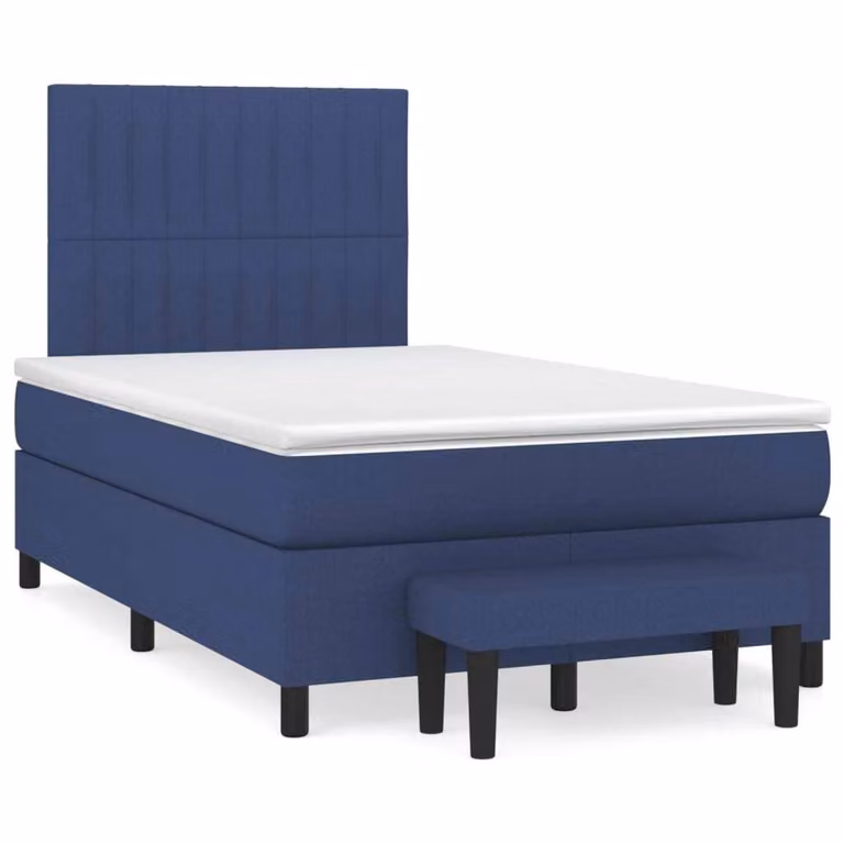 Maison Exclusive - Letto boxspring con materasso blu 120x190 cm Tessuto
