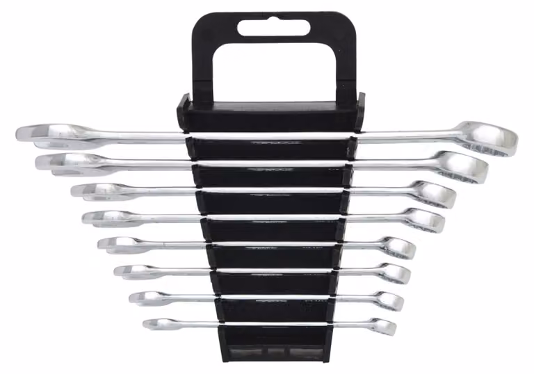 KS TOOLS CLASSIC Ringmaulschlüssel-Satz, abgewinkelt, 8-tlg. 8-19mm (517.0048)