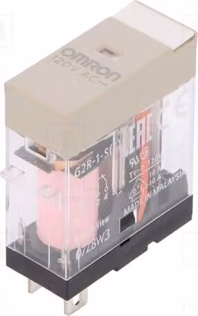1 relè: elettromagnetico, 10A/250VAC. Bobina: 120VAC, 300W. Modello: G2R-1-S, AC120. Elettrico