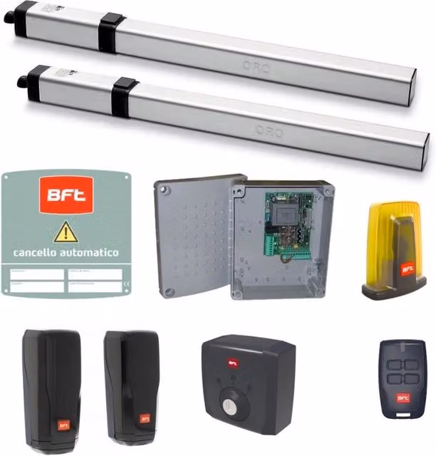 Kit Automazione BFT Oro Oleodinamico 230V per Cancello a Ante Battenti fino a 1,8 m e 180 kg
