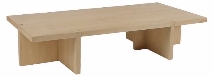 Tavolino Pomax Asa, colore naturale, dimensioni L 140 x P 70 x H 31 cm