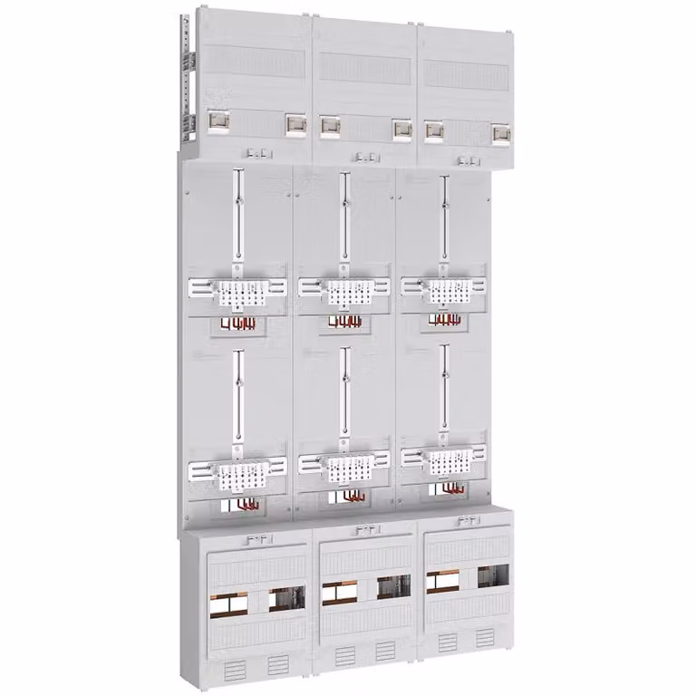 Spazio contatore 3pts 6Z - Pannello contatori 6 contatori kWh 0 file Z39660