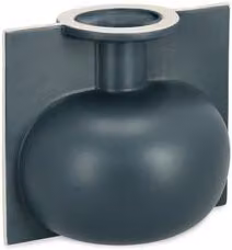 Vaso decorativo a forma di bottiglia IZUMO in ceramica blu Bizzotto L: 20 cm, P: 17 cm, H: 18 cm