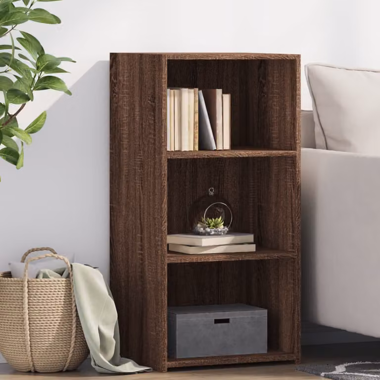 Credenza moderna vidaXL in legno multistrato color rovere marrone L 45 cm, P 41 cm, H 93 cm