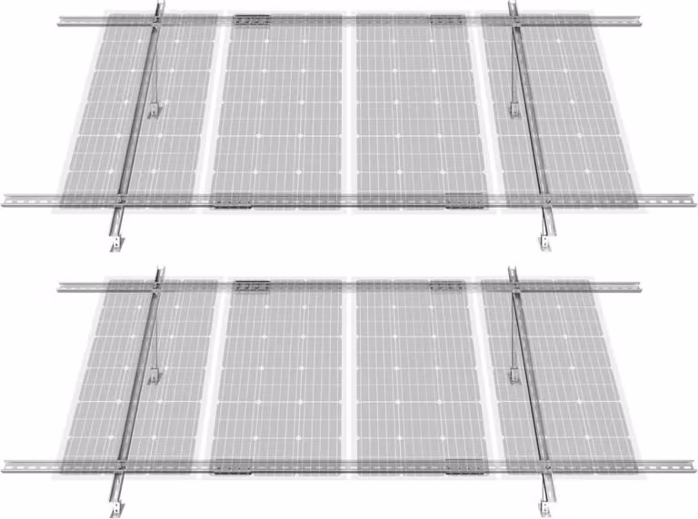 Set di 2 staffe per pannelli solari - Staffa per pannelli solari regolabile da 30 a 60° - Per 150 kg di carico