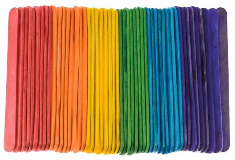 Bastoncini creativi colorati 11,4 cm 50 pezzi