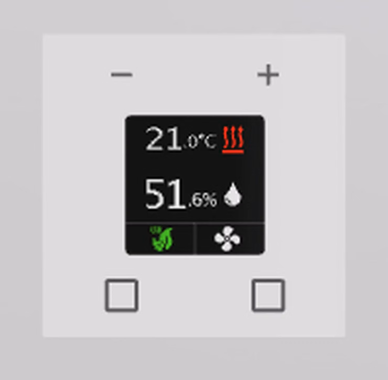 MDT KNX Regolatore di temperatura ambiente Smart 55, bianco puro lucido, 1 pz.