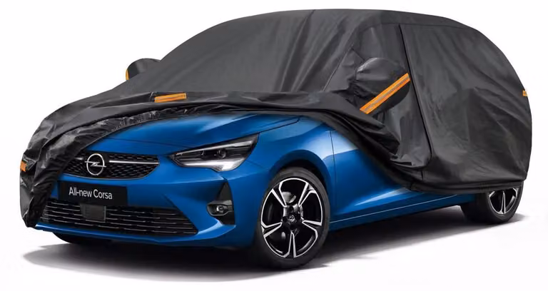 Copertura per auto impermeabile e traspirante, adatta per Opel Corsa (1993-2025), con 7 strati, ideale per la copertura completa dell'auto, protegge dalla polvere, colore nero