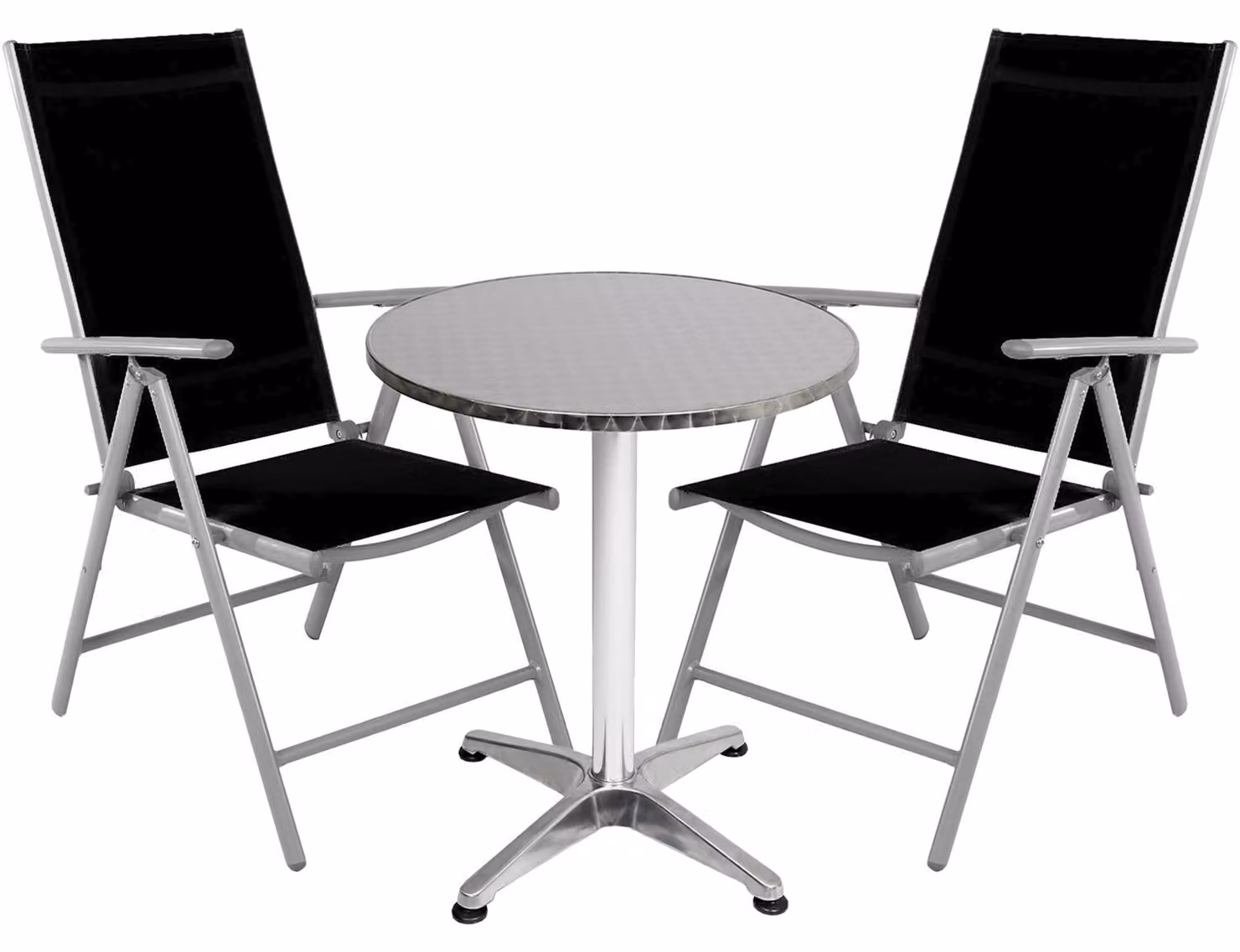 Set da bistrot, set da bistrot 3 pezzi, grigio argento / nero