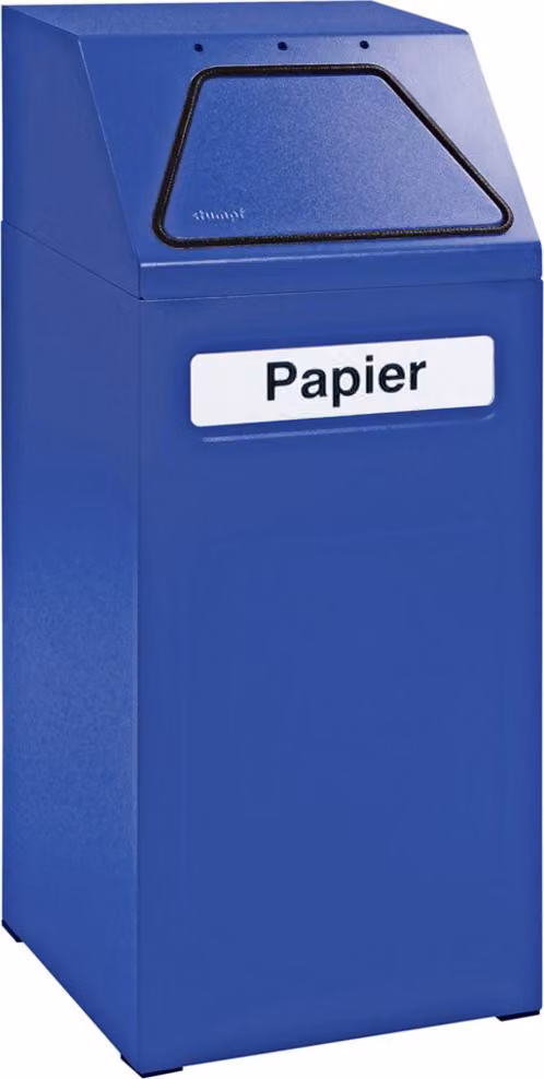 Raccoglitore per rifiuti 65 l blu fisso