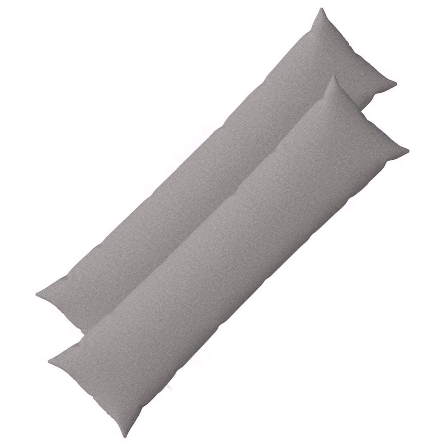 Set di 2 federe vidaXL HEERLEN in tessuto grigio, L 145 cm x L 40 cm