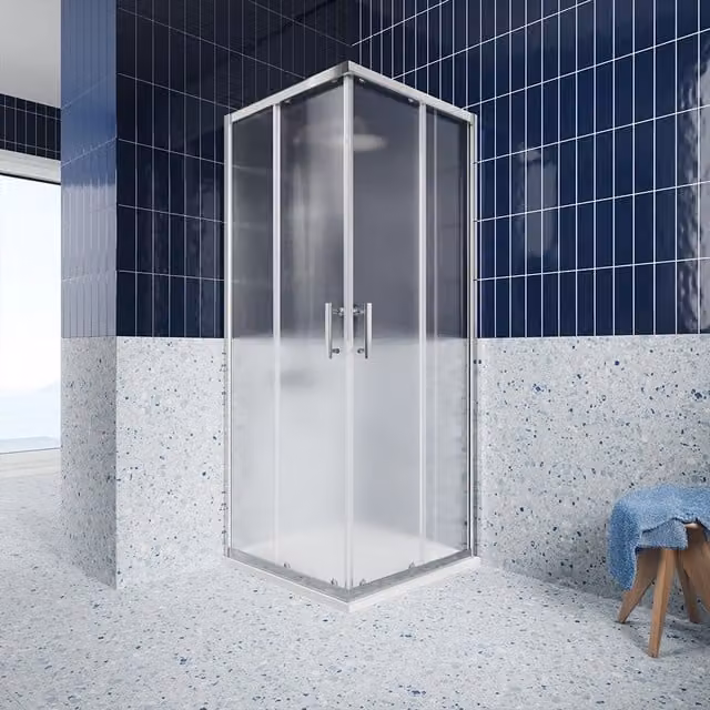 Box doccia 70x90 cm angolare scorrevole vetro 6mm stampato h190 | Tenerife