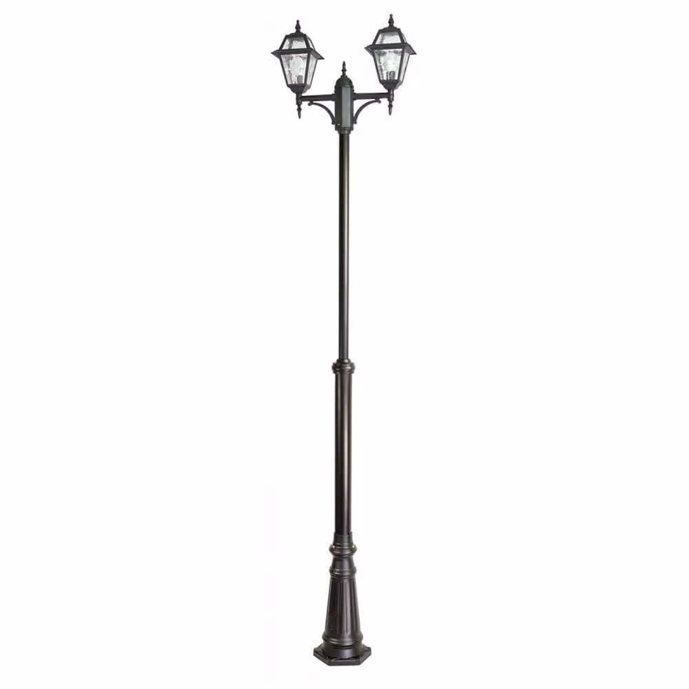 Retro 285 cm 2xE27 nero IP43 SU-MA Lanterna da giardino in vetro colorato OGMWN 2 N