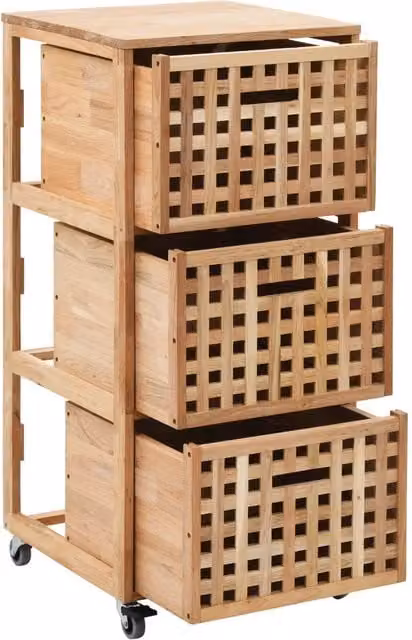 Mobiletto da Bagno Moderno vidaXL in Legno di Noce Marrone L/P/H: 41 x 41 x 91 cm – 1